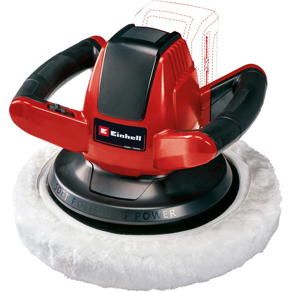 Einhell accu polijstmachine ce-cb 18 254 li solo (rood zwart, accu en oplader niet inbegrepen)