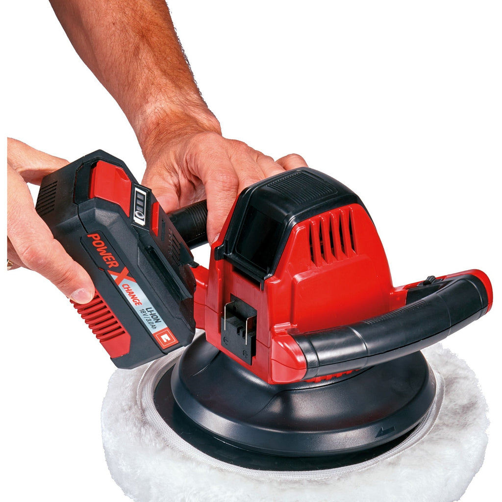 Einhell accu polijstmachine ce-cb 18 254 li solo (rood zwart, accu en oplader niet inbegrepen)