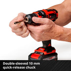 Einhell accu schroefboor tc-cd 18 35 li kit 1.5 ah schroeftol (rood zwart)