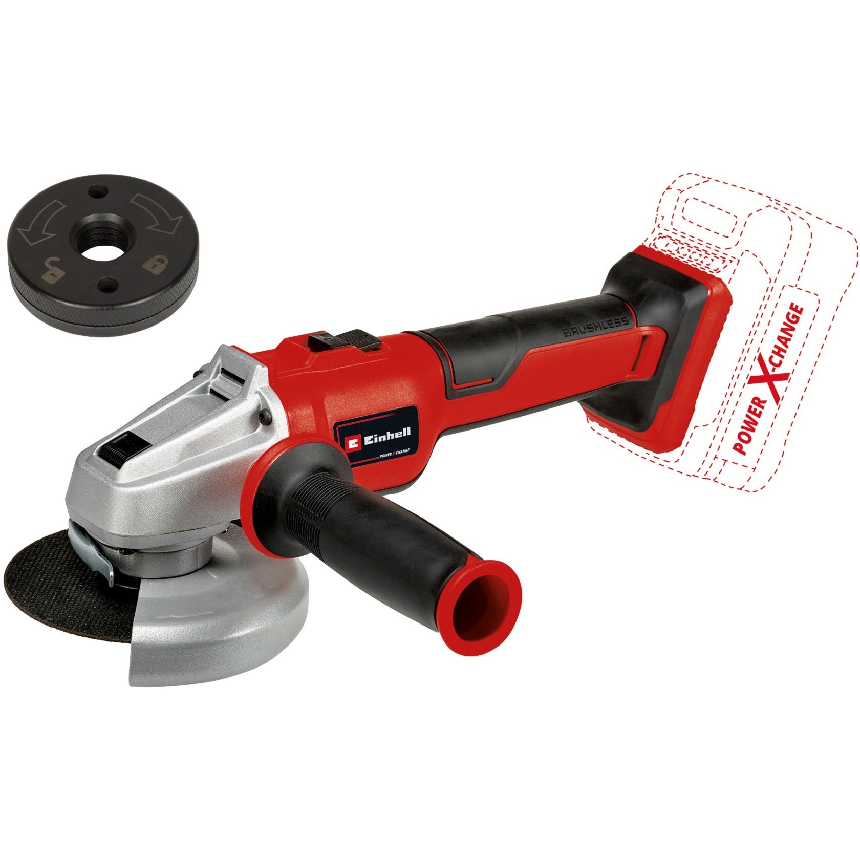 Einhell axxio 18 115 q bl solo - accu haakse slijper | 18v | 115 mm | zonder accu en lader - 4431150 4431150