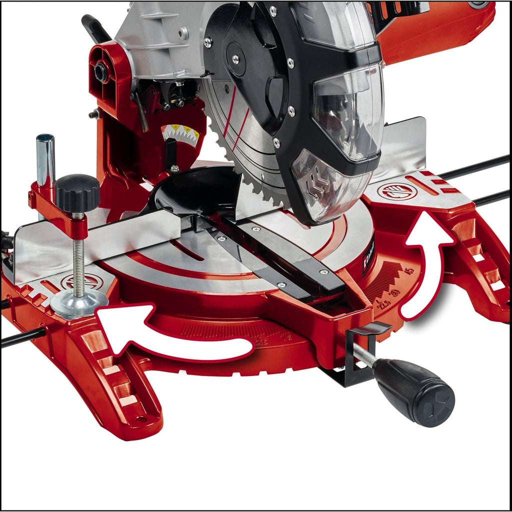 Einhell kap- verstekzaag th-ms 2513l afkort- en verstekzaag (rood)