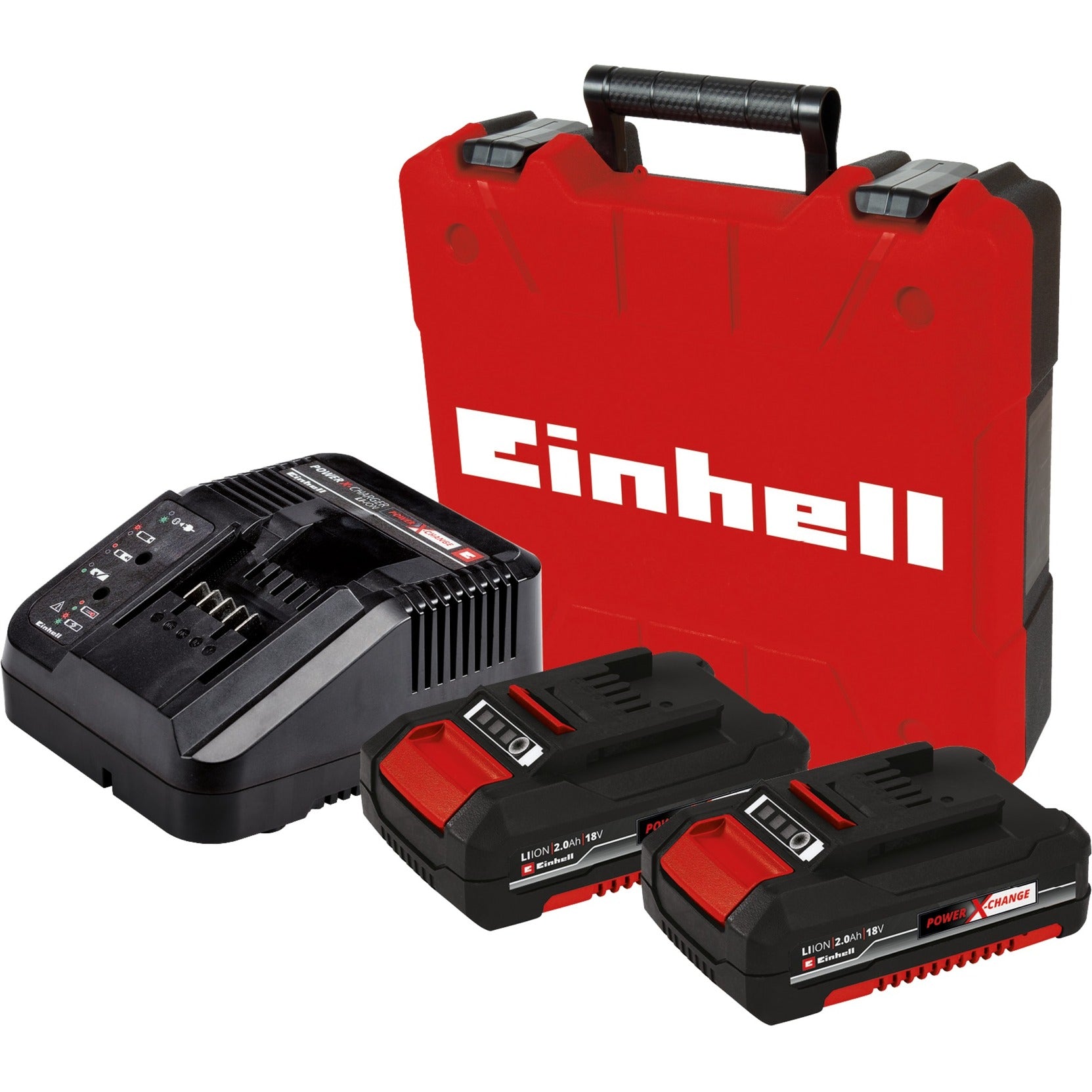 Einhell te-cd 18 50 li bl schroefboor (zwart rood, koffer, snellader en 2 accu's inbegrepen)