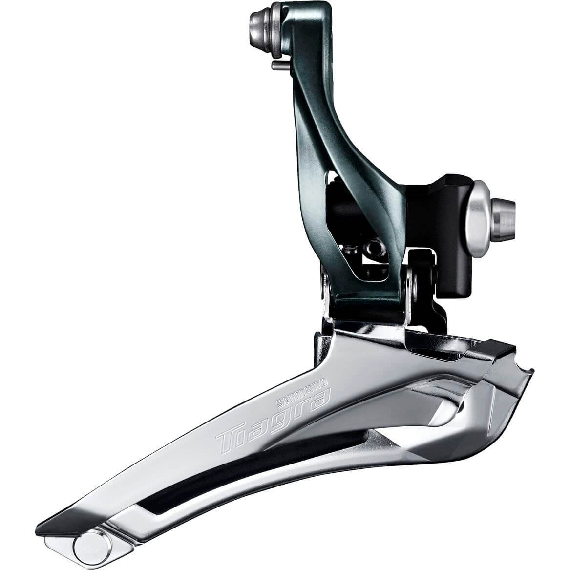 Shimano voorderailleur 2 x 10-speed tiagra fd-4700 down pull - aanlas 61-66° - 46-53t - zwart zilver