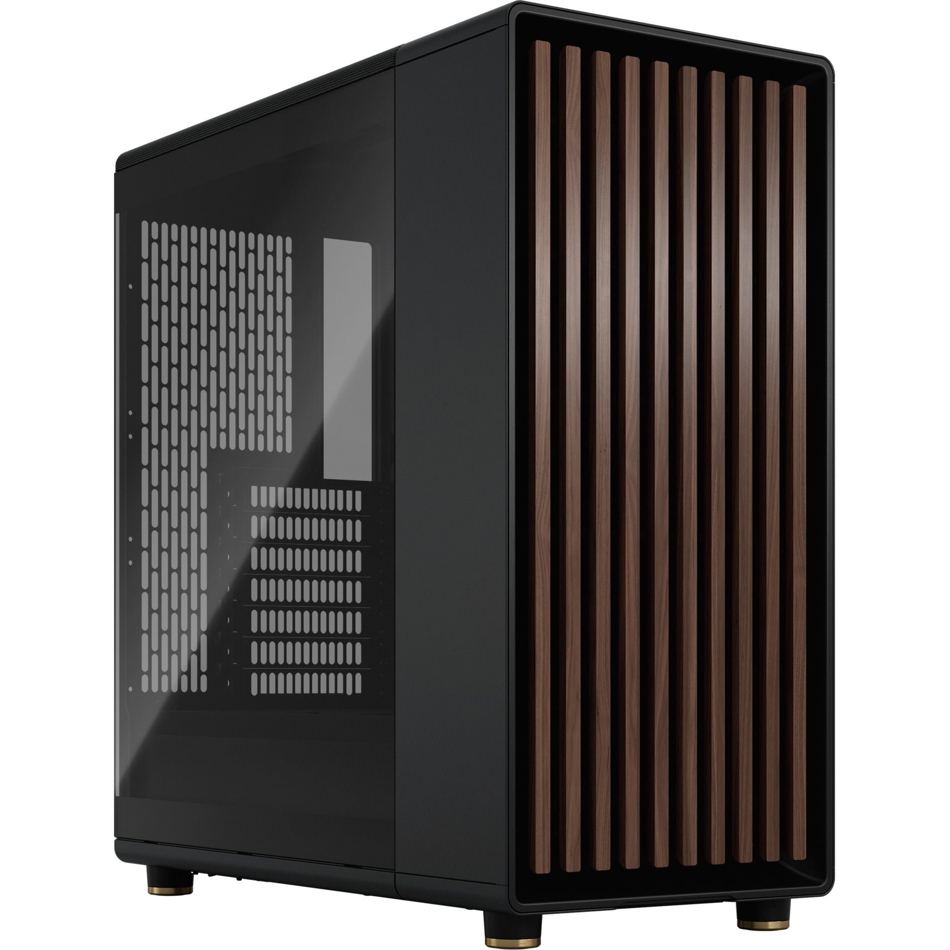 Fractal design north midi tower behuizing (zwart | 2x usb-a | 1x usb-c | tempered glass)