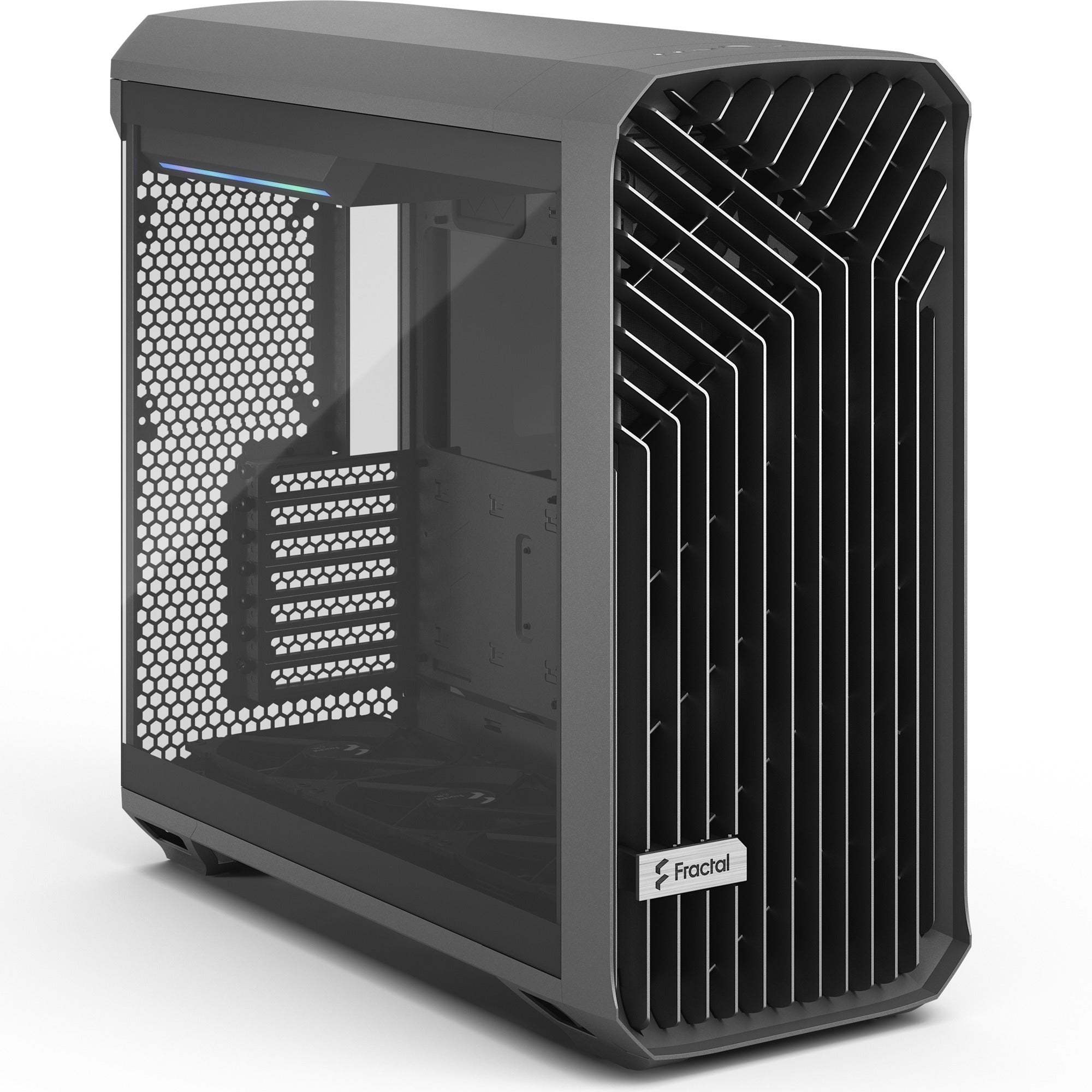 Fractal design torrent gray tg light tint midi tower behuizing (grijs | 2x usb-a | 1x usb-c | tempered glass)