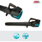 Gardena accu bladblazer powerjet 18v p4a set (grijs turquoise, 14890-20, accu inbegrepen)