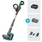Gardena accu-multireiniger aquabrush patio 03 18v p4a set vloerreiniger (grijs turquoise, 14841-20)
