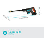 Gardena aquaclean 24 18 v p4a premium set drukreiniger (grijs turquoise, 14800-31, accu inbegrepen)