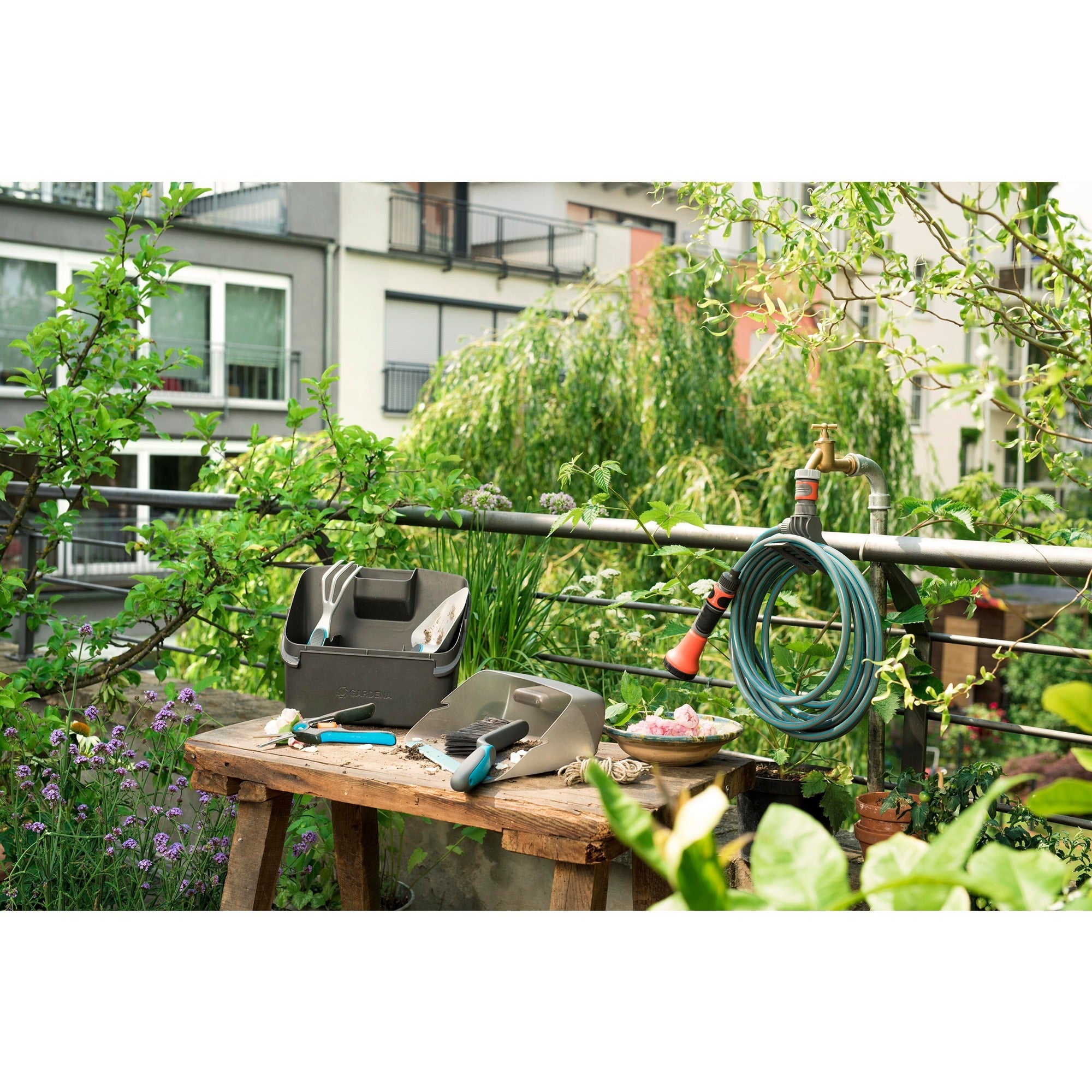 Gardena citygardening balkonbox tuinset (turquoise grijs, 08971-20)