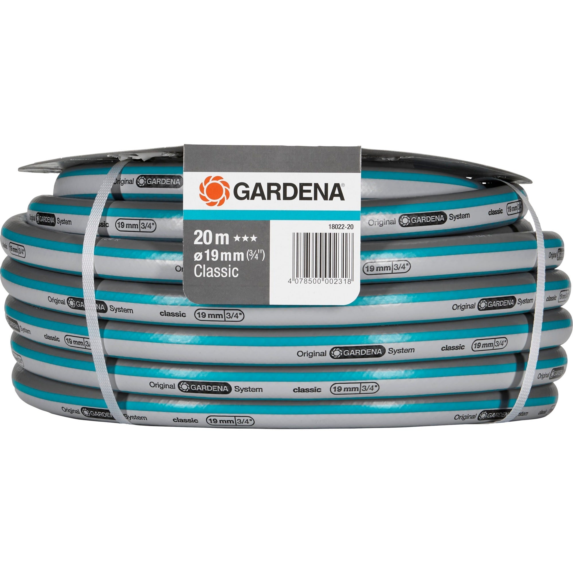 Gardena classic slang 19 mm (3 4 ) (grijs turquoise, 18022-20, 20 m)