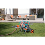 Gardena metalen slangenwagen 100 (grijs turquoise, 2674-20)