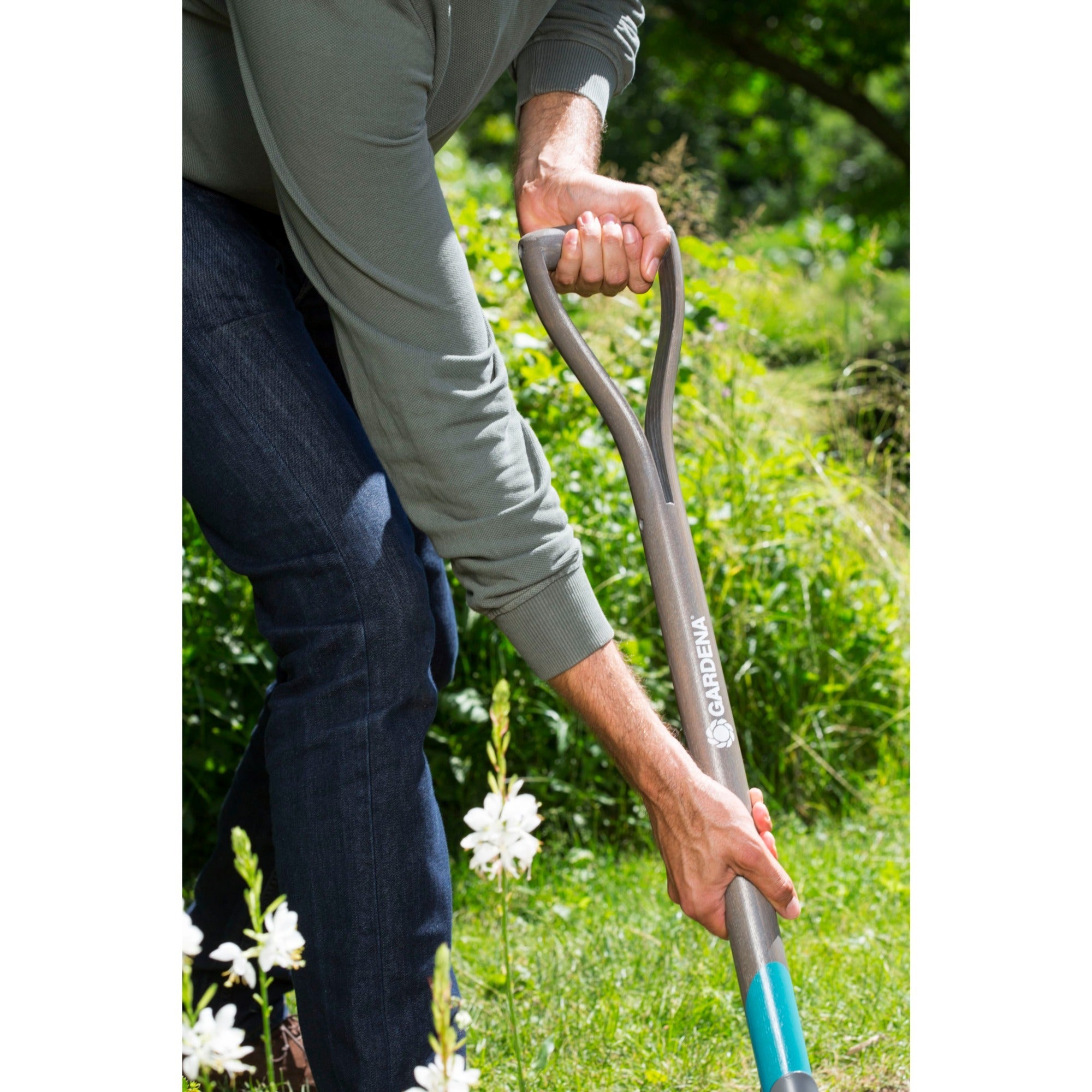 Gardena natureline spade (houtkleur turquoise, 17000-20)