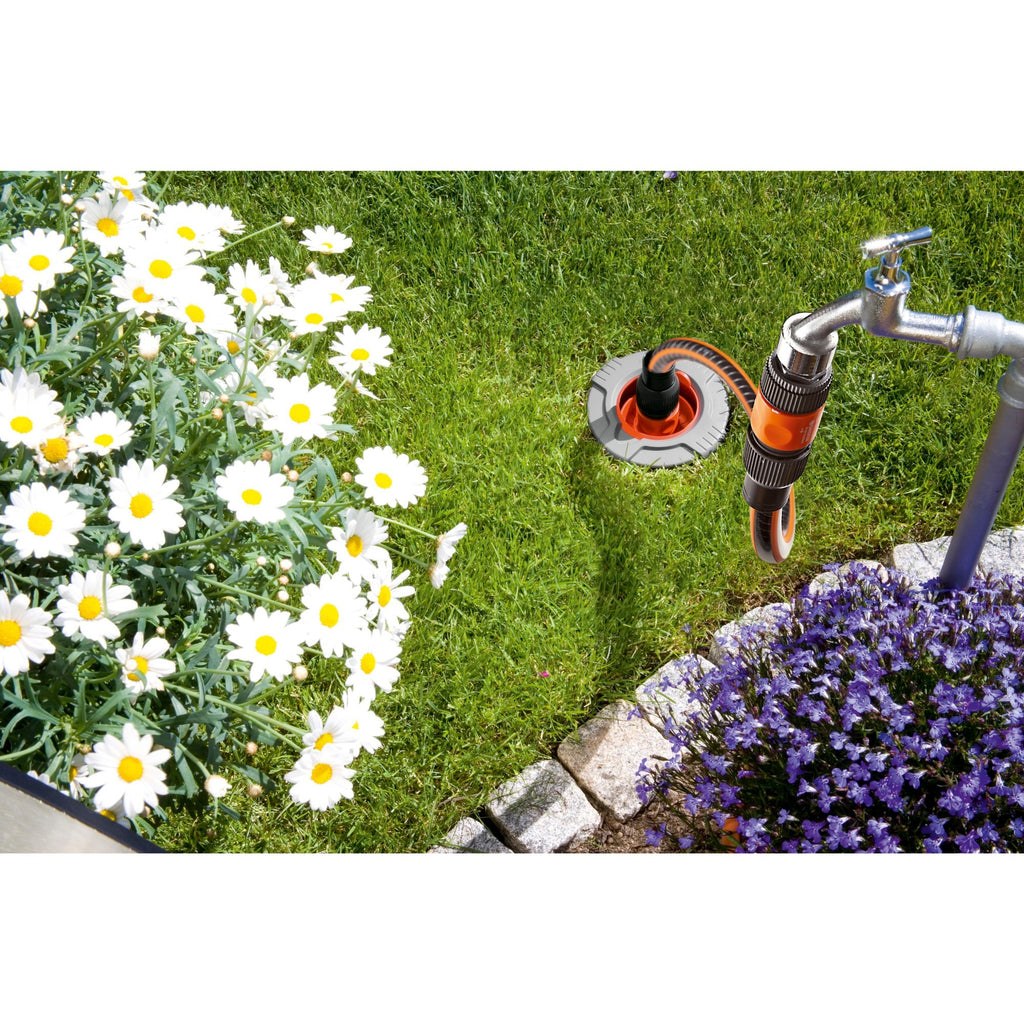 Gardena profi-system aansluitgarnituur kraanstuk (grijs oranje, 2713-20 | voor pipeline of sprinklersystem)