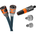 Gardena textielslang liano xtreme 20 m set (donkergrijs oranje)