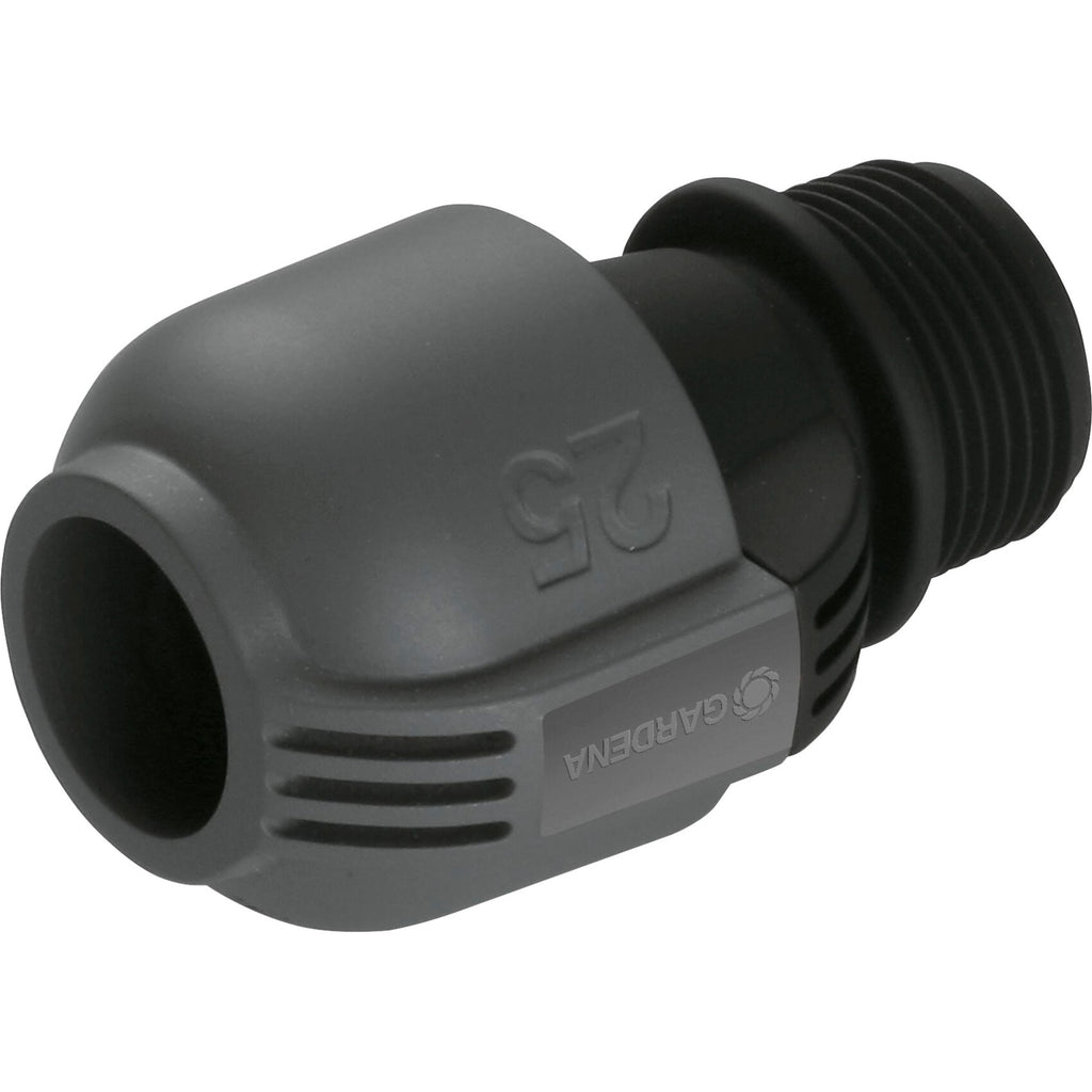 Gardena verbindingsstuk 25 mm x 1 buitendraad (zwart grijs, 2763-20)