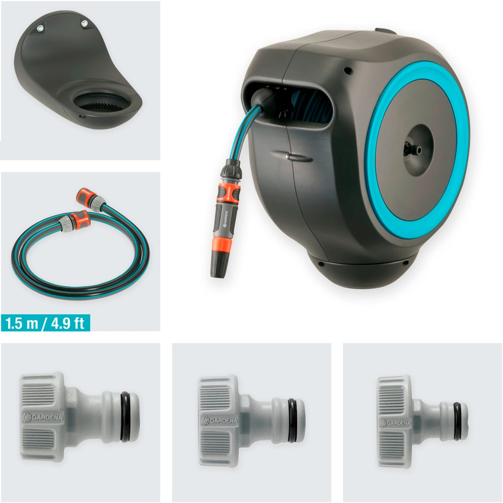 Gardena wandslangenbox 15 rollup s blauwe rand