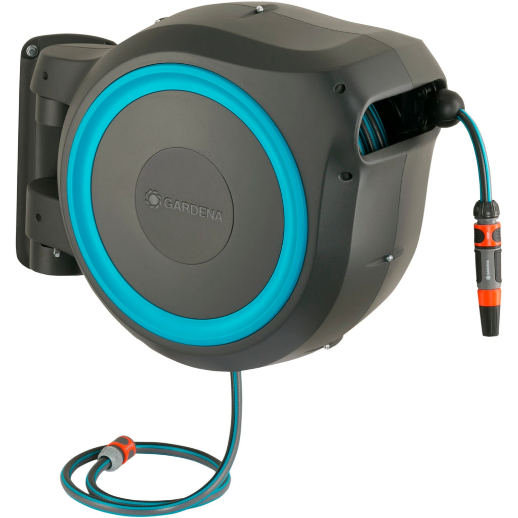 Gardena wandslangenbox rollup xl slanghaspel (grijs turquoise, 18630-20, 35 meter)