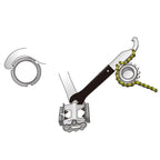 IceToolz Pedaalsleutel met haak en freewheelafnemer 1/2 x 1/8" 34s2