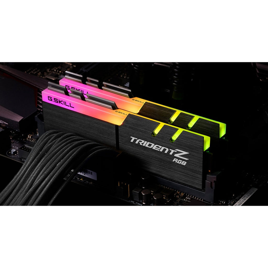 G.skill 16 gb ddr4-3000 kit werkgeheugen (zwart, f4-3000c16d-16gtzr, trident z rgb, xmp)