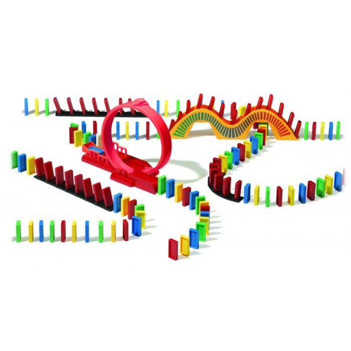 Goliath domino express amazing looping domino stenen champion race met slalomtoren