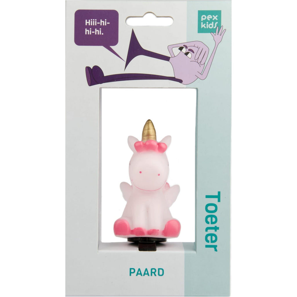 Fietshoorn pexkids paard - wit