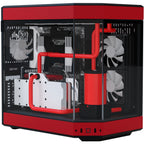 Hyte y60 midi tower behuizing (rood zwart | 3x usb-a | tempered glass)