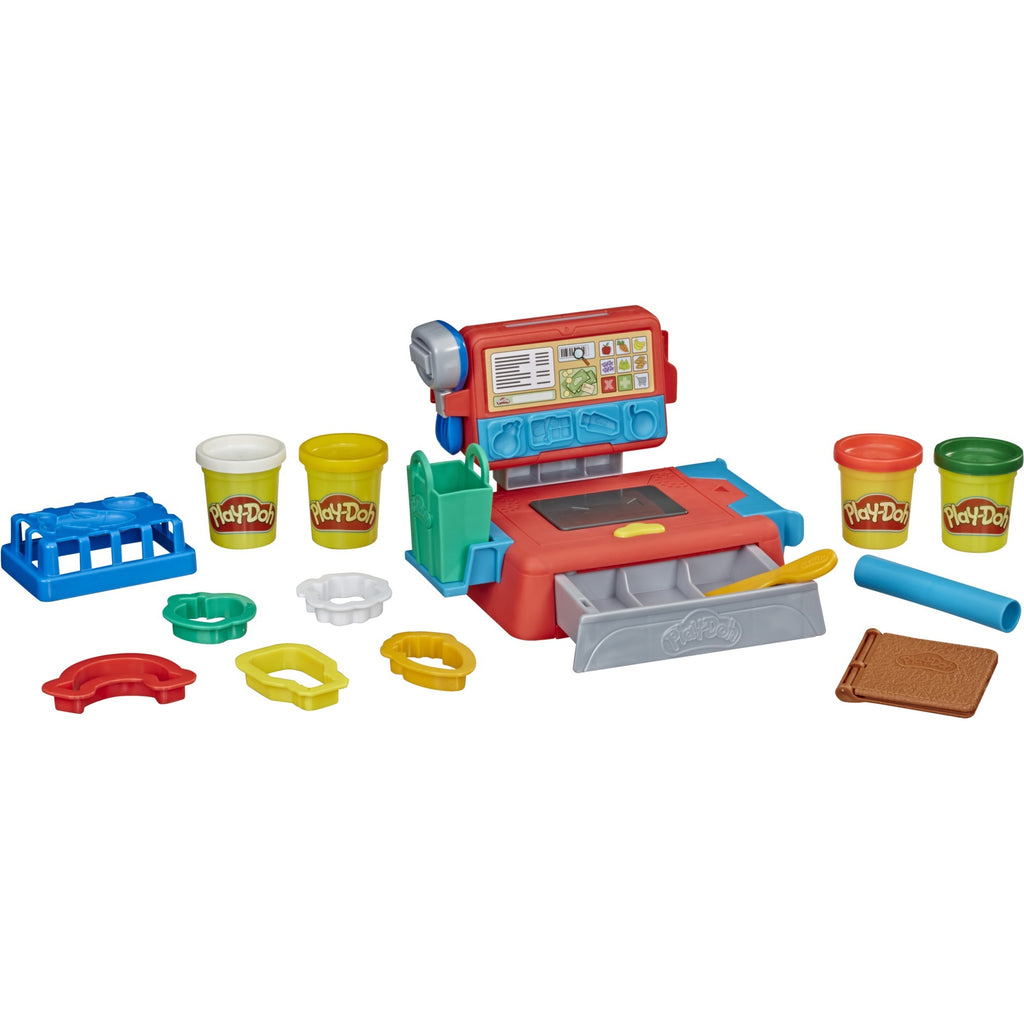Play-doh kassa + 4 potjes klei + geluid