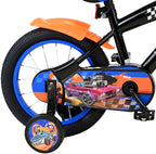 Hot wheels kinderfiets - jongens - 14 inch - zwart oranje blauw