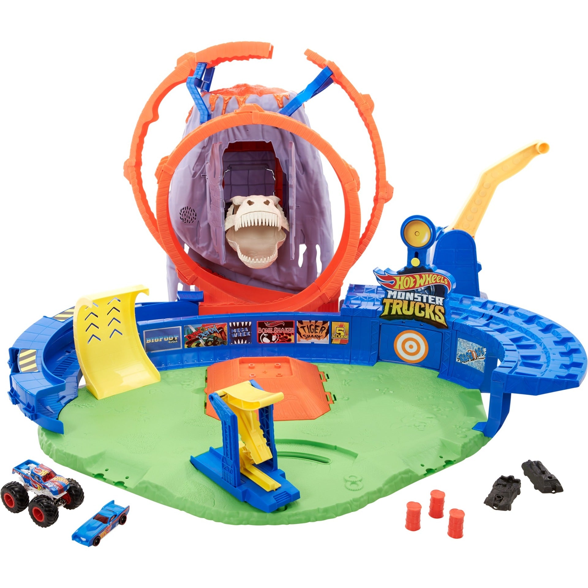 Mattel Monster Trucks T-Rex Volcano Arena