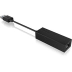 Icy box ib-ac501a, usb 3.0 > rj-45 adapter (zwart)