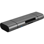 Icy box ib-cr200-c externe cardreader met multi-usb connector kaartlezer (antraciet)