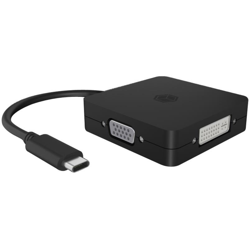 ICY BOX ICY BOX IB-DK1104-C, USB-C male > VGA + DVI + HDMI + Displ