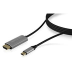 Icy box usb-c (male) > hdmi (male) kabel (zwart, 1,8 meter)