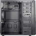 Inter-tech b-02 rgb midi tower behuizing (zwart | 3x usb-a | rgb | window)