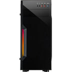 Inter-tech b-42 rgb midi tower behuizing (zwart | 3x usb-a | rgb | window)