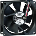 Inter-tech case fan 80 mm bulk case fan (zwart, 80 x 80 x 25 mm, 3-pins fan connector)