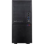 Inter-tech it-6865 midi tower behuizing (zwart | 4x usb-a | 1x usb-c)