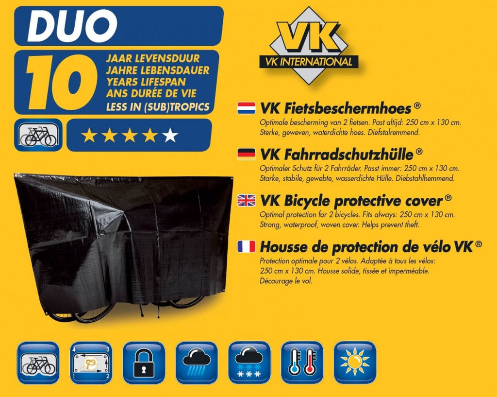 VK International Vk fietsbeschermhoes duo zwart - nr. 13
