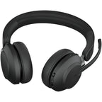Jabra evolve2 65, ms stereo on-ear headset (zwart, microsoft teams, bluetooth)