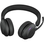 Jabra evolve2 65, ms stereo on-ear headset (zwart, microsoft teams, bluetooth, inclusief laadstation)