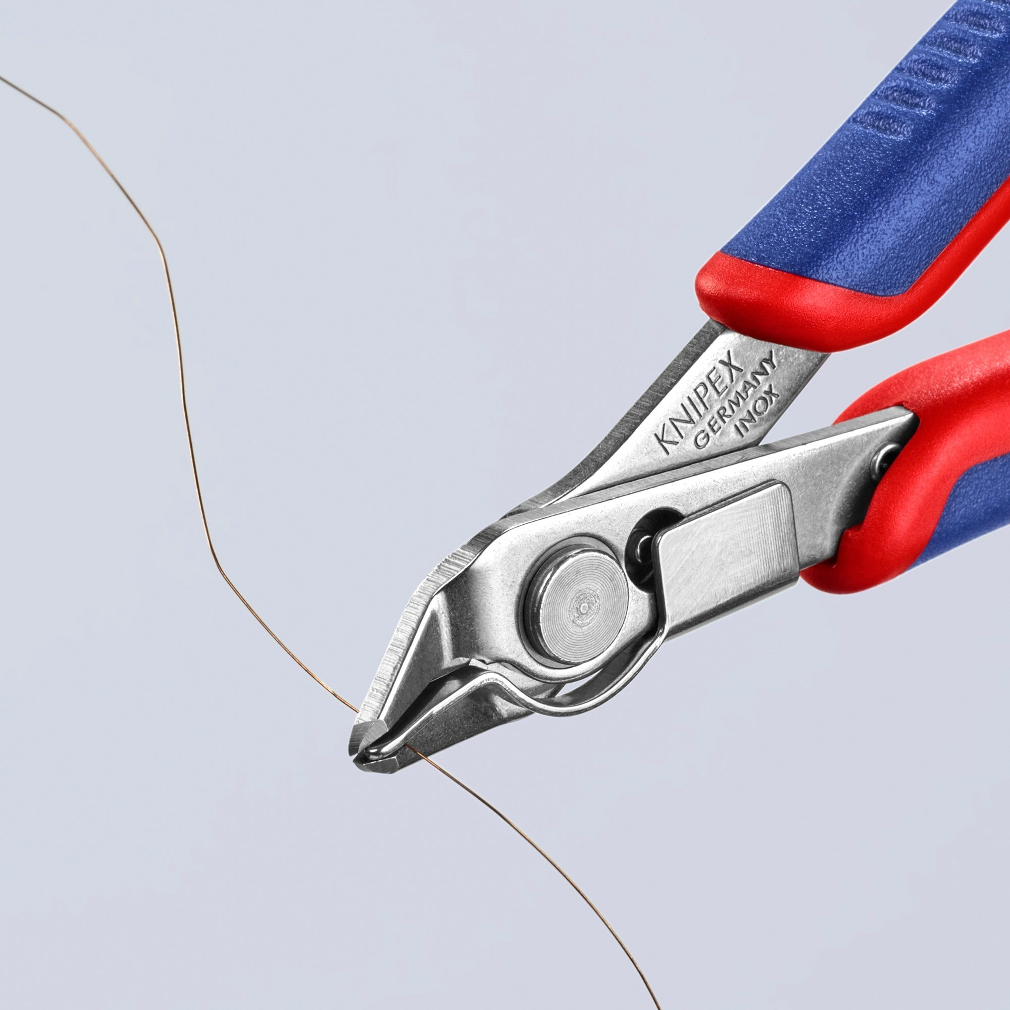 Knipex electronic super knips 78 13 125 elektronica-tang (rood blauw)