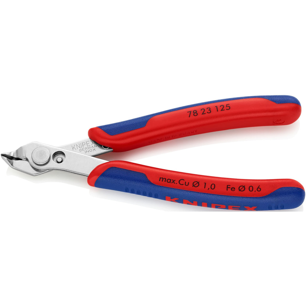 Knipex electronic super knips 78 23 125 elektronica-tang (rood blauw)