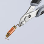 Knipex electronic super knips esd 78 13 125 esd elektronica-tang (grijs)