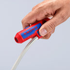 Knipex ergostrip universeel kabelstrip- ontmantelingsgereedschap (rood blauw)