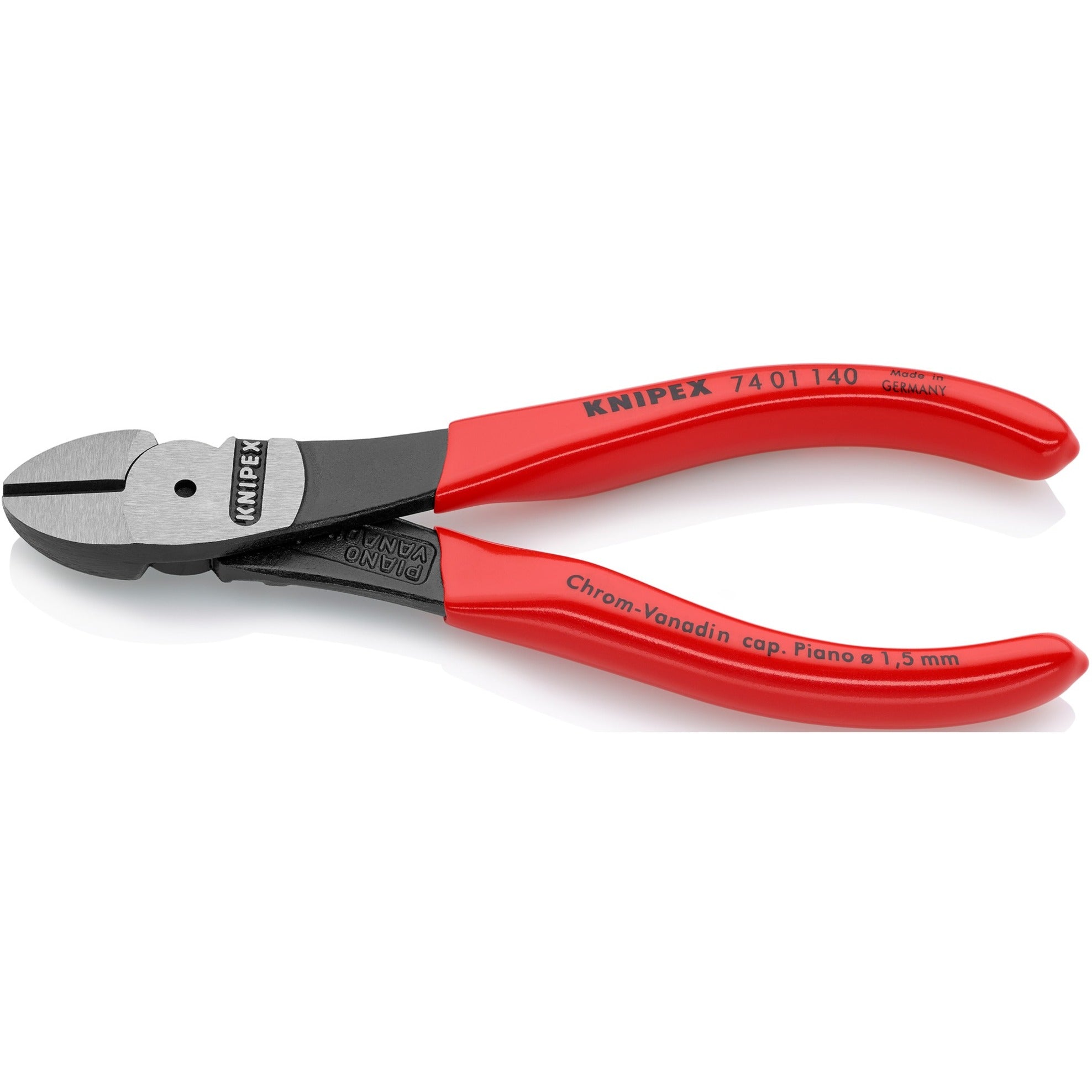 Knipex kracht-zijsnijtang 74 01 140 kniptang (rood)