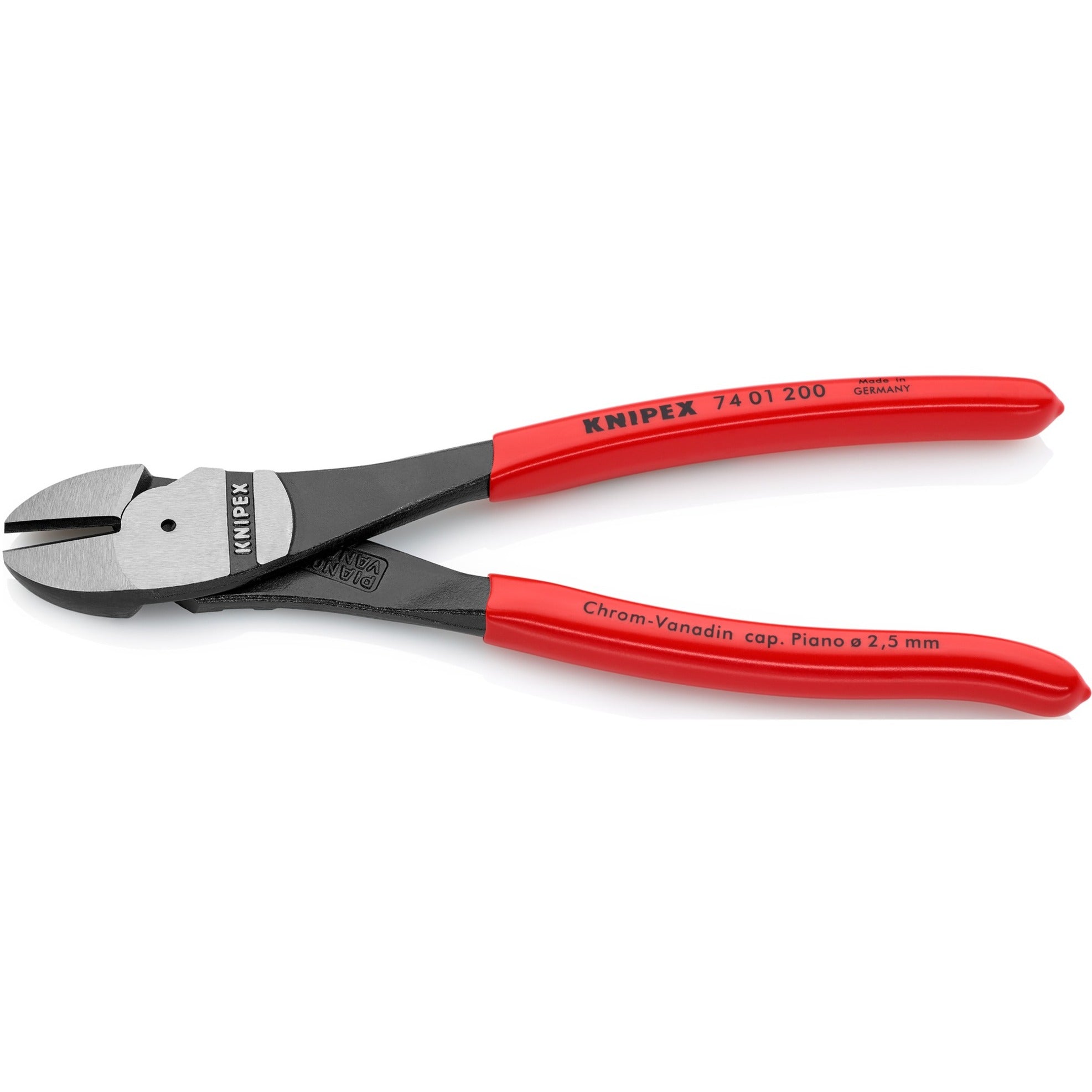 Knipex kracht-zijsnijtang 74 01 200 kniptang (rood)