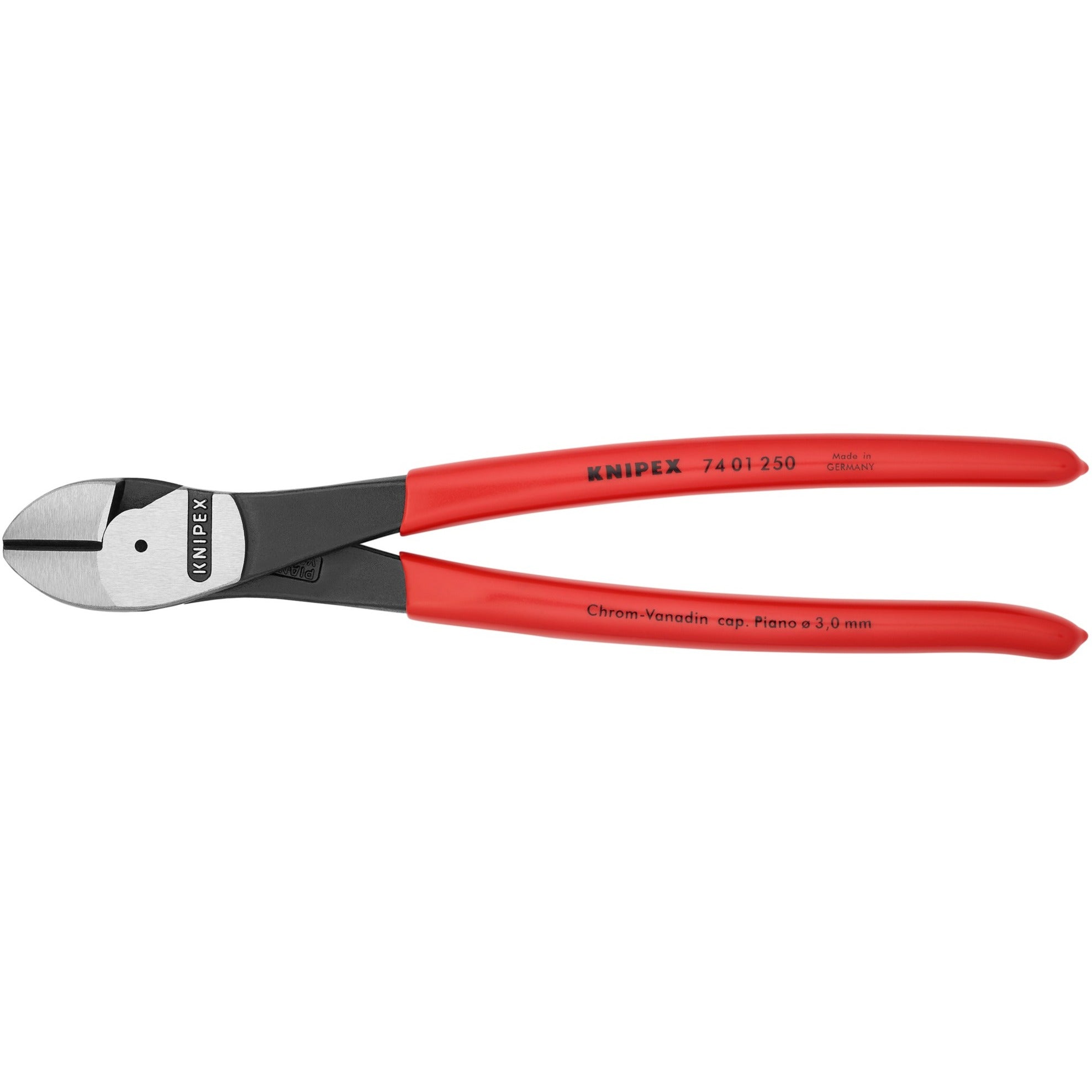 Knipex kracht-zijsnijtang 74 01 250 kniptang (rood)