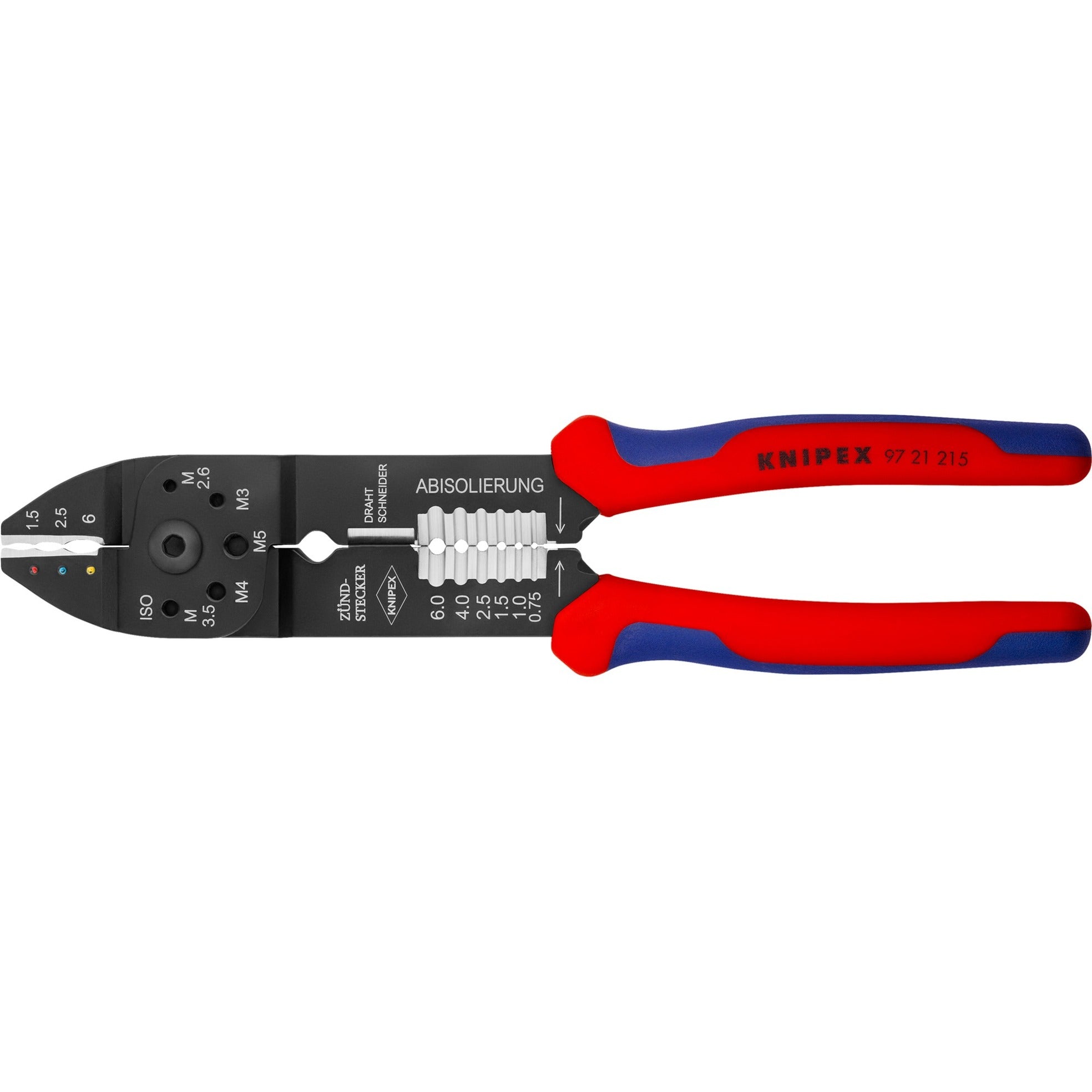 Knipex krimptang 9721215 (rood blauw)