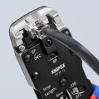 Knipex krimptang 97 51 12 sb (blauw rood, rj-10, rj-11 12 en rj-45)