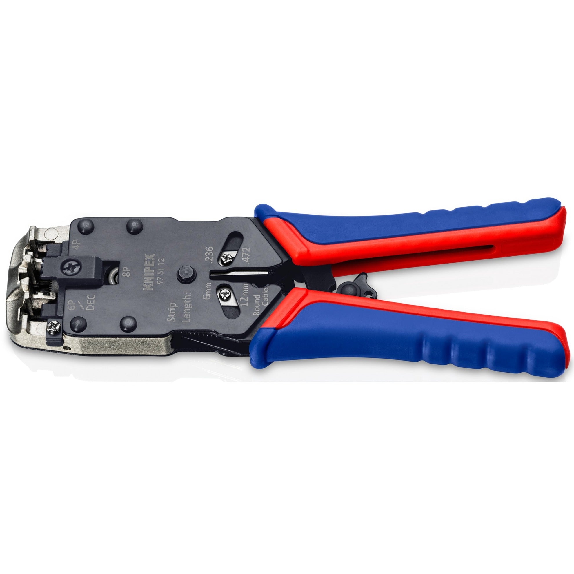 Knipex krimptang voor western-stekkers 975112 (blauw rood)
